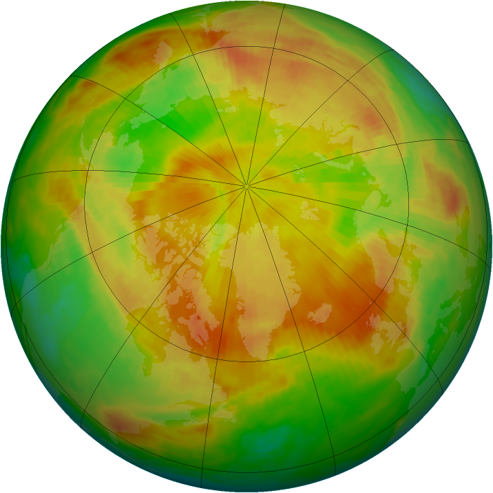 Arctic ozone map for 28 April 1992